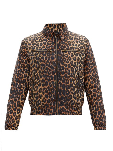 ysl surf sound leopard print jacket|saint laurent bomber jacket.